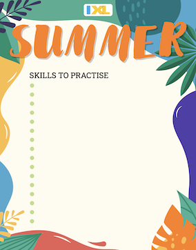 IXL Summer Skill List Version Math PDF