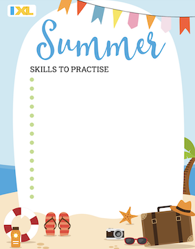 IXL Summer Skill List Version Math PDF