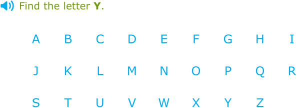 IXL | Find the letter in the alphabet: uppercase | Jr. kindergarten