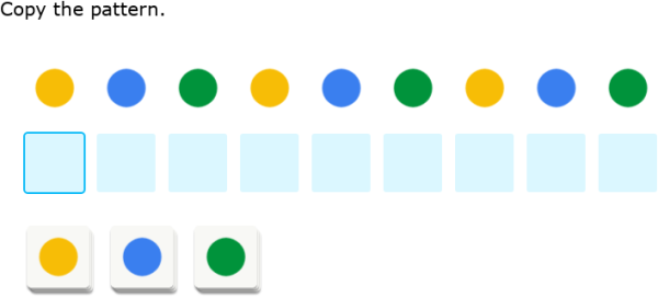 Colour Patterns Math IXL | Colour patterns | Grade 1 math