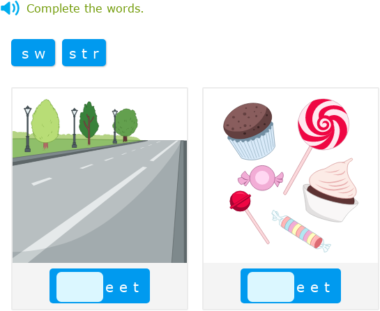 IXL | Complete the vowel team words | Grade 2 English language arts