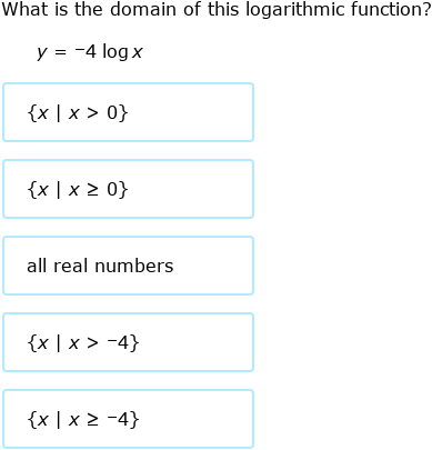 IXL | Domain and range of exponential and logarithmic functions | Grade ...