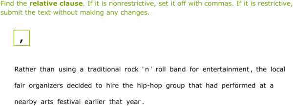 IXL | Commas with nonrestrictive elements | Grade 11 English language arts
