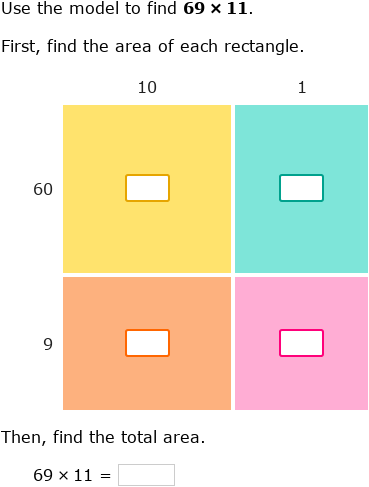 IXL | Multiply 2-digit numbers by 2-digit numbers using area models II ...