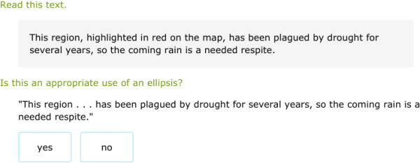 IXL | Decide whether ellipses are used appropriately | Grade 9 English