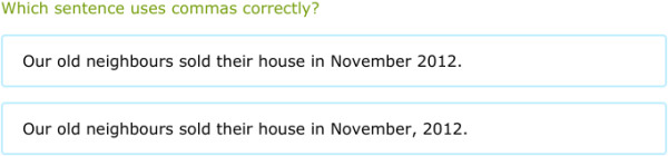 IXL | Commas with dates | Grade 3 English language arts