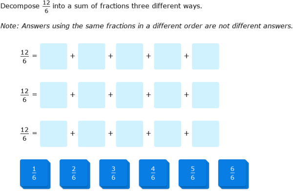 IXL | Decompose fractions multiple ways | Grade 5 math