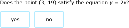 IXL | Does (x, y) satisfy the linear function? | Grade 8 math