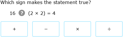 IXL | Numerical operations: find the missing sign | Grade 5 math