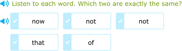 IXL | Choose the two sight words that are the same | Kindergarten ...