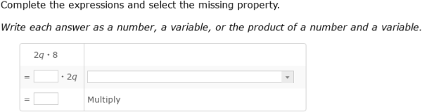 IXL | Simplify variable expressions using properties | Grade 8 math