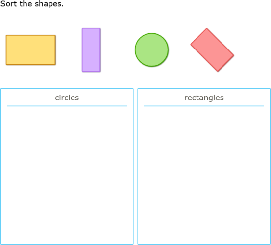 IXL | Sort two-dimensional shapes | Grade 1 math
