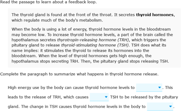 Feedback Loop In Science IXL | Homeostasis and feedback loops | Grade 9 science
