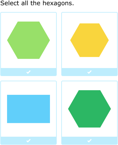 IXL - Select two-dimensional shapes (Kindergarten math practice)