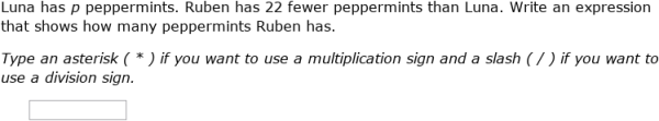 IXL | Write variable expressions: word problems | Grade 8 math