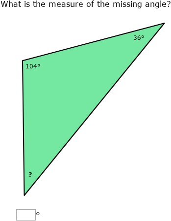 IXL | Find missing angles in triangles and quadrilaterals | Grade 6 math