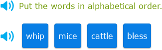 IXL | Order alphabetically based on the first letter | Grade 2 English ...