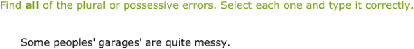 Plural Error Examples IXL | Identify and correct errors with plural and possessive nouns ...