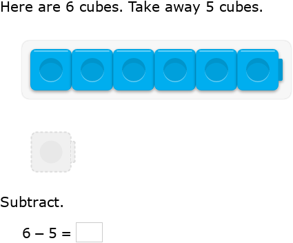 IXL | Subtract with cubes - up to 10 | Grade 1 math