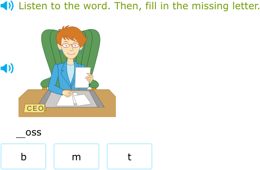 IXL | Complete the short o word | Grade 1 English language arts