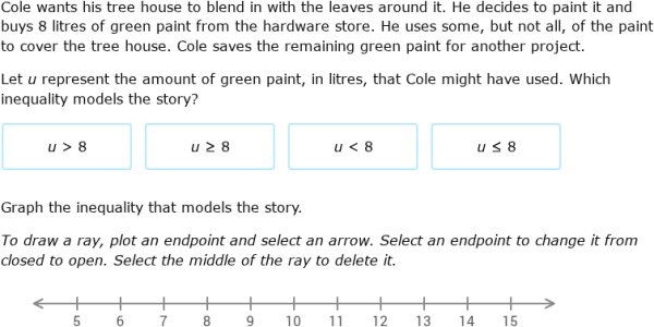 IXL | Write and graph inequalities: word problems | Grade 9 math