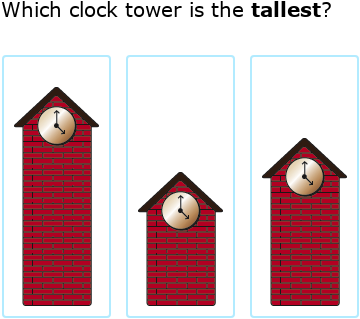IXL | Tall and short | Grade 1 math