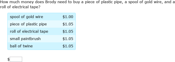 IXL | Price lists with addition and subtraction | Grade 5 math