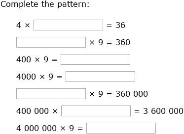 IXL | Multiplication patterns over increasing place values | Grade 5 math