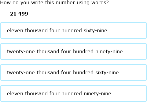 IXL | Word names for numbers up to 100 000 | Grade 5 math