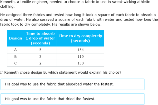 IXL | Use data from tests to compare engineering-design solutions ...