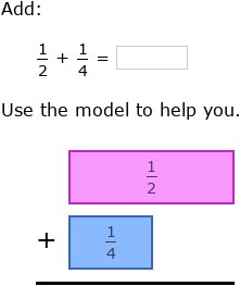 IXL | Add fractions with unlike denominators using models | Grade 7 math